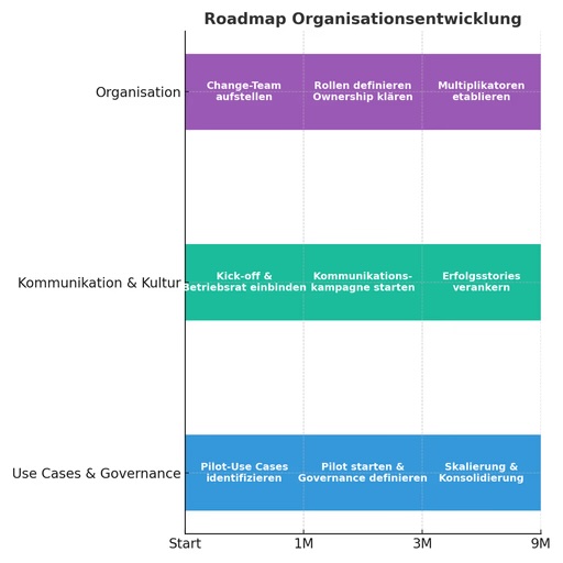 Phased roadmap 1/3/9 months